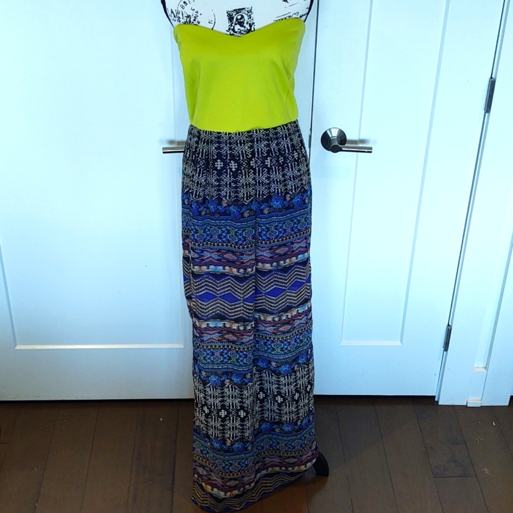 Neon strapless maxi dress (2 for $12 or 3 for $18 bundle deal)